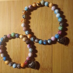 Gold Charm Bracelet with Gemstones